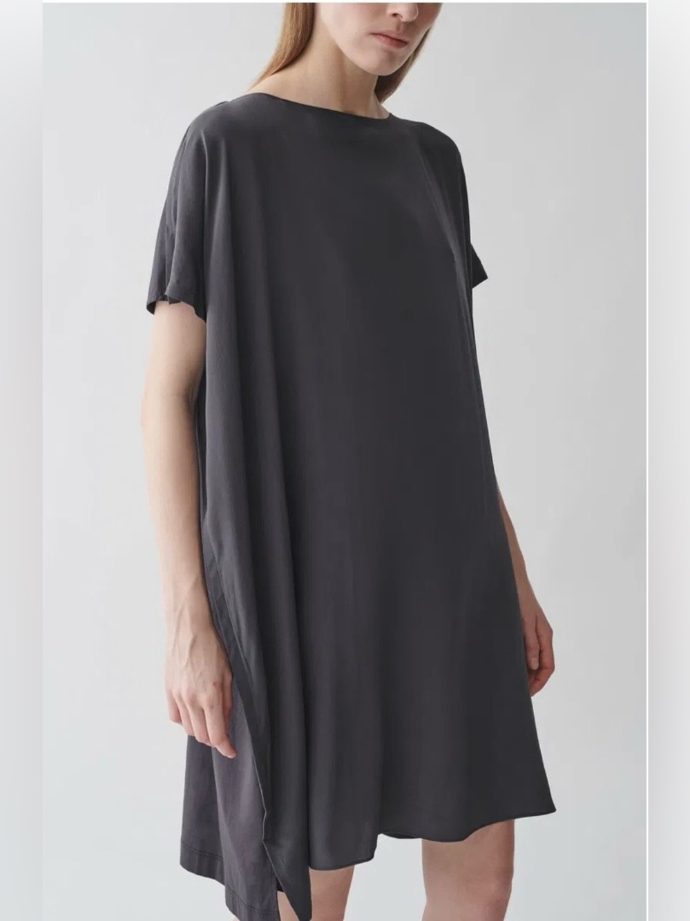 COS Organic Cotton-Mulberry Silk Relaxed Tunic Dress Size Medium